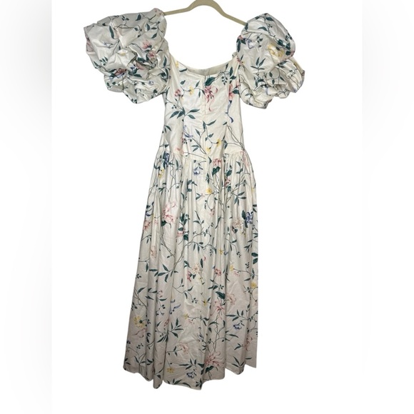 🌸 Vintage 80s‎ Floral Puff Sleeve Prairie Cottagecore Maxi Dress XS Small 🌸 - Picture 5 of 7